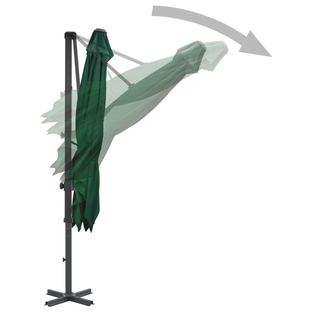 Parasol avec base portable 2,5 x 2,5 cm vert