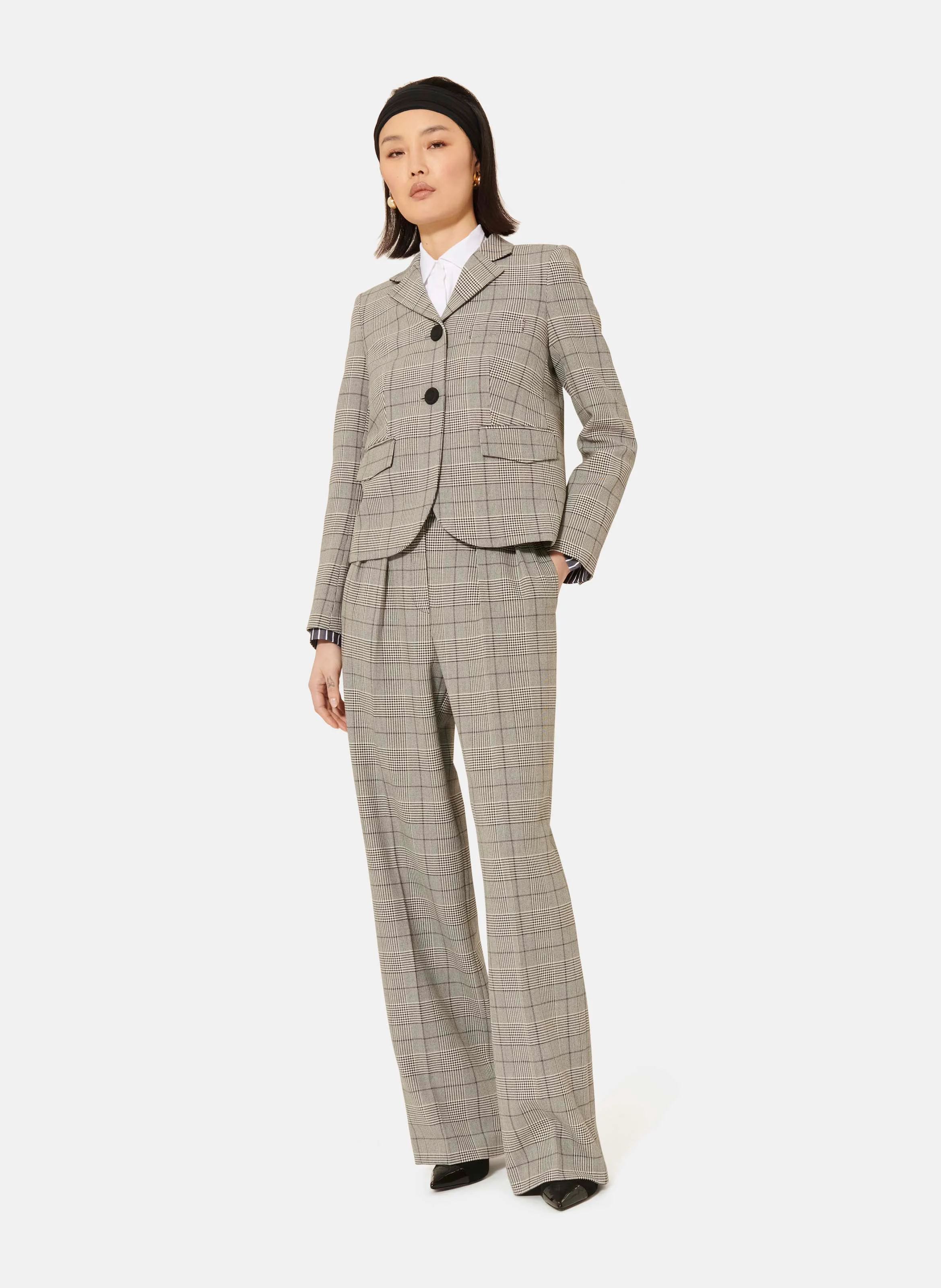 PARIGI - Pantalon palazzo imprimé| Noir