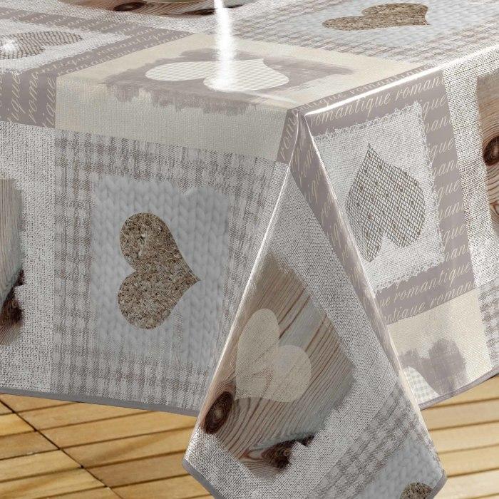 NAPPE RECTANGLE 140X240CM PVC IMPRIME COSY COEUR