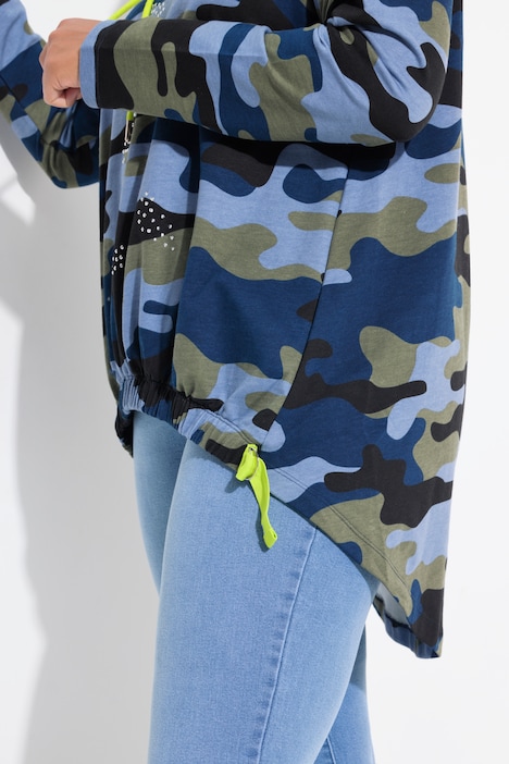 Hoodie, Camouflage, Glitzersteinchen