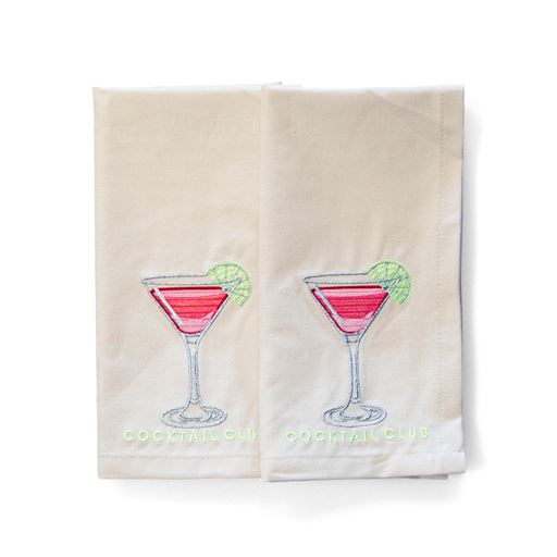 Vondels Broderet 2-pak Serviet, Cocktail Club, 45x45 cm