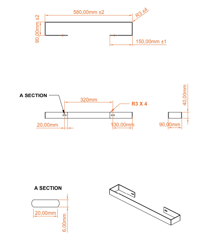 Eastbrook Deddington handdoekhouder voor paneel radiator 55cm wit glans