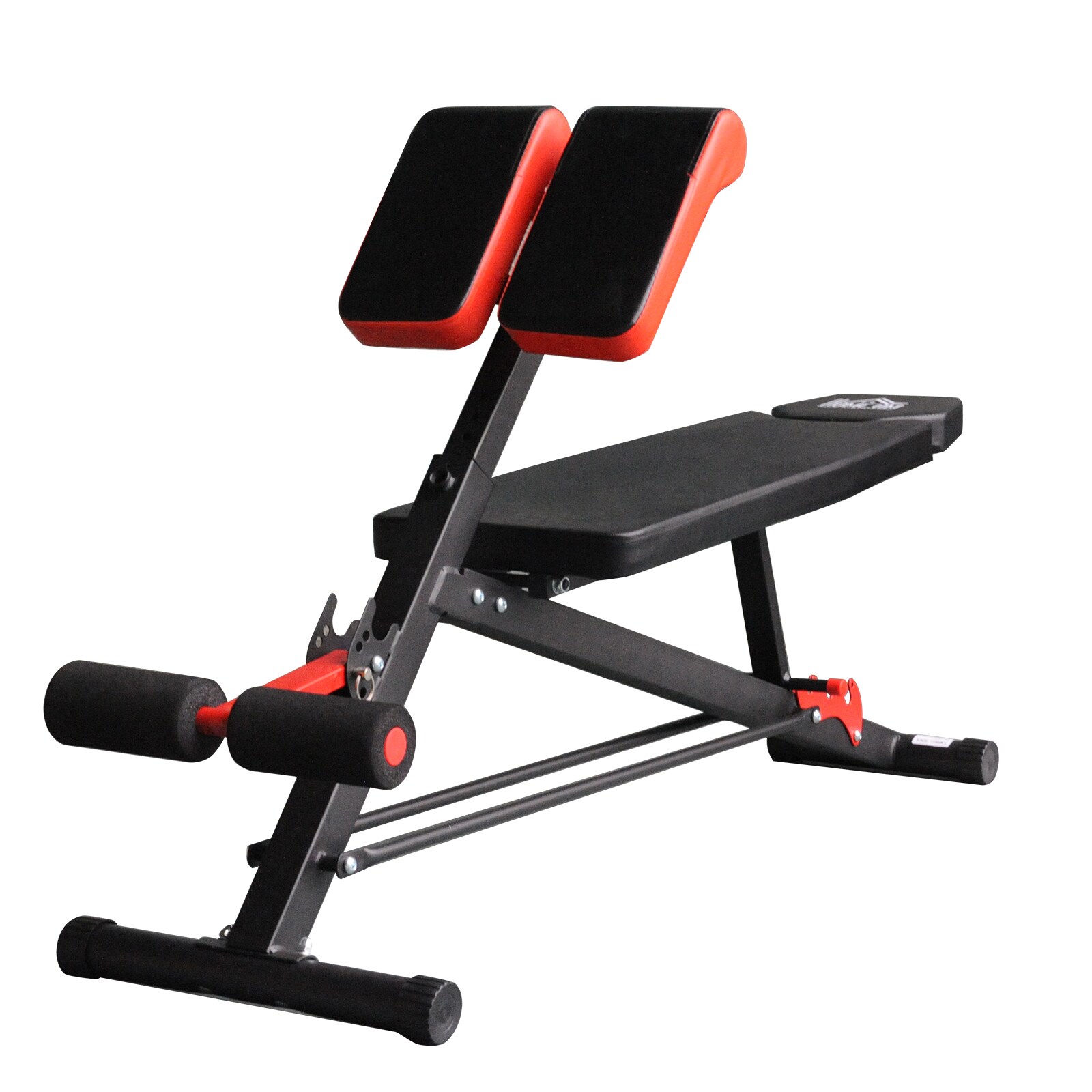 HOMCOM Multifunktionale Trainingsbank schwarz, rot 64 x 146 x 73,5-85 cm (BxTxH)