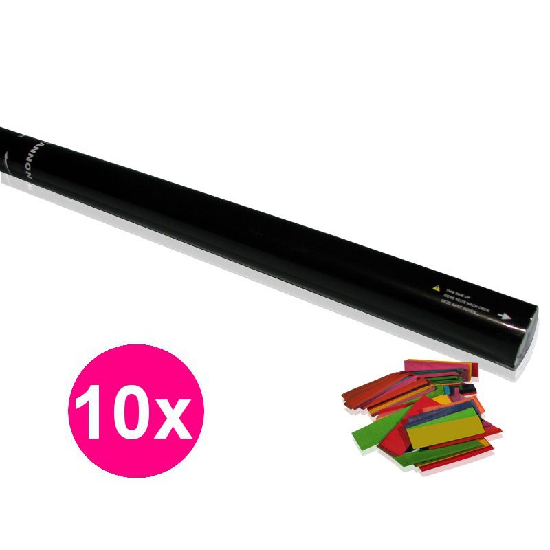 Magic FX Confetti Cannon bundel 80 cm multicolour (10 stuks)