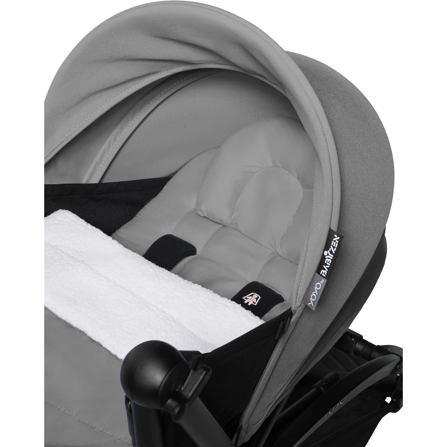 BABYZEN Kinderwagen YOYO2 0+ Black mit Neugeborenenaufsatz Grau
