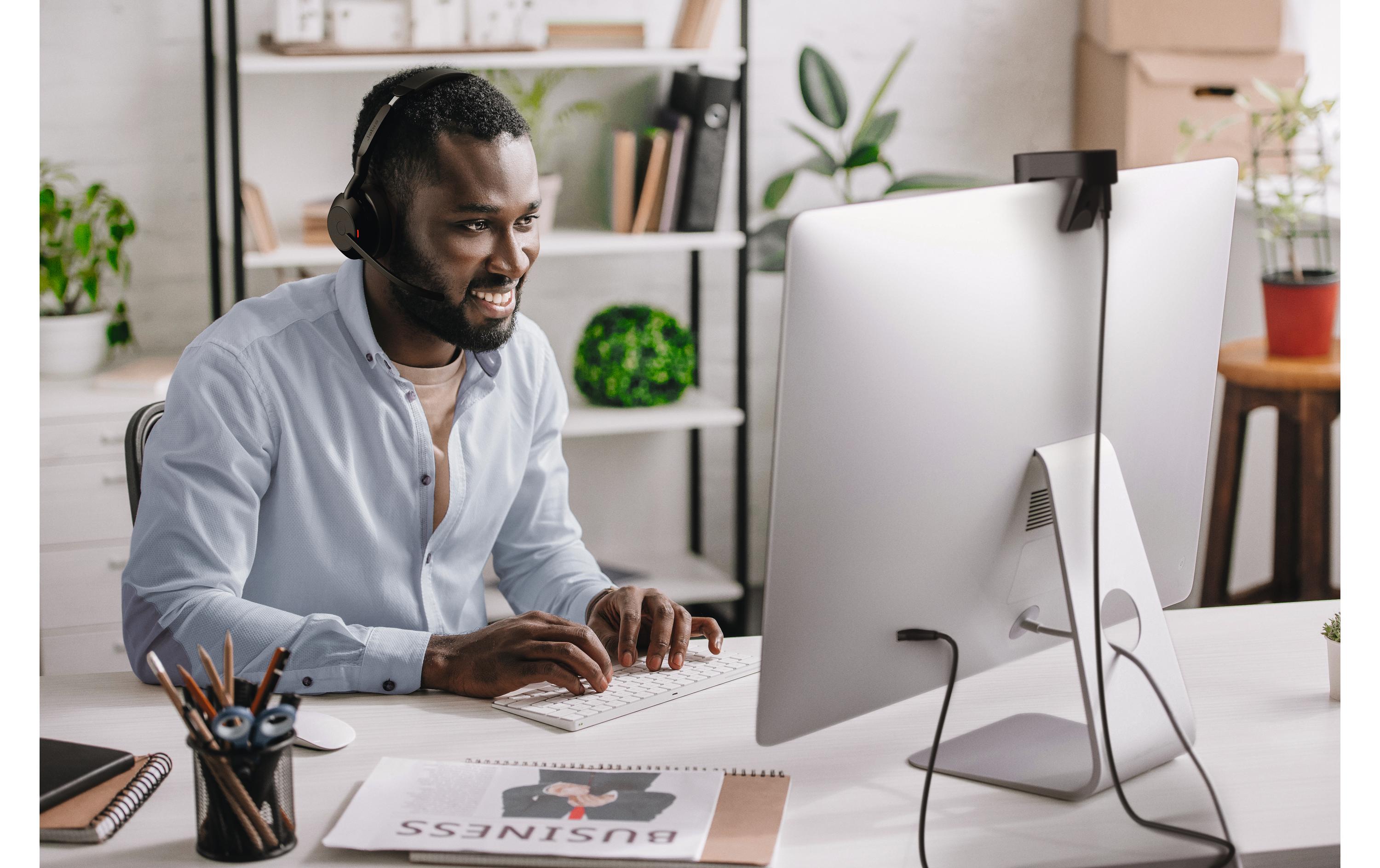 Headset Evolve2 55 Duo MS, USB-C<br>Das professionelle Headset, mit dem Sie alle Aufgaben erledigen können, die Ihr hybrider Arbeitstag mit sich bringt