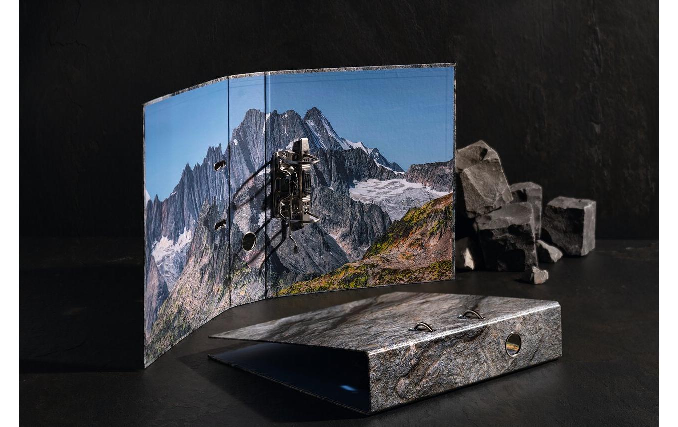 Ordner Stone 7 cm, DunkelgrauMotivordner mit Hebelmechanik und Griffloch