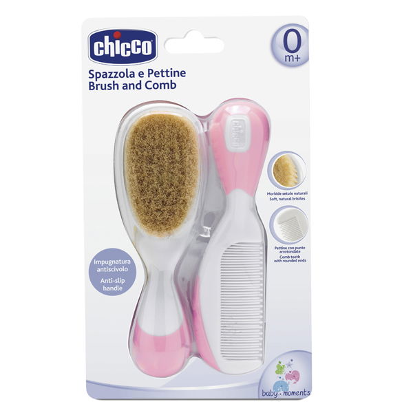 ChiccoChicco   Kamm und Naturbürste pink
