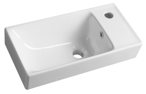 Sapho Nuali keramieke wastafel 50x25cm wit