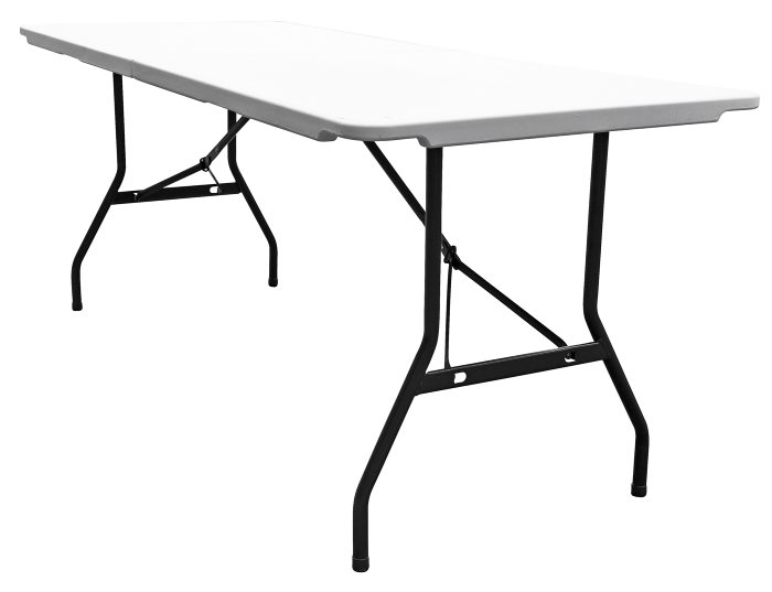 Foldebord stål/plast 180 x 75 cm hvid