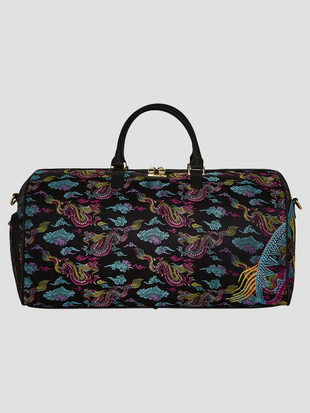 Sprayground Embroidered Dragons Duffle Travel Bag embroidered dragon