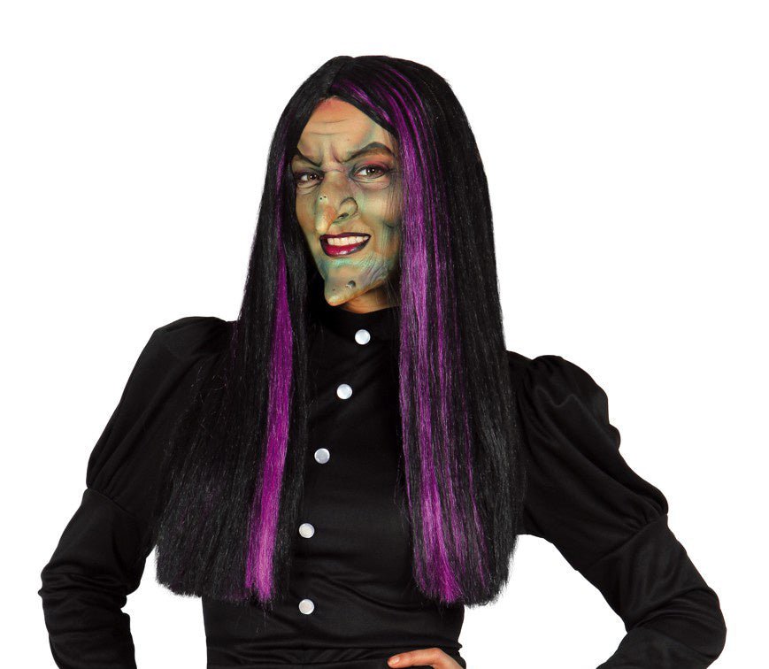 Halloween Pruik Heks Zwart