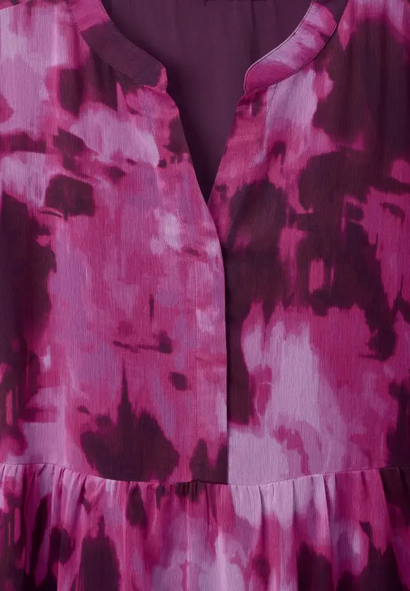 Chiffon Midikleid - bright cozy pink
