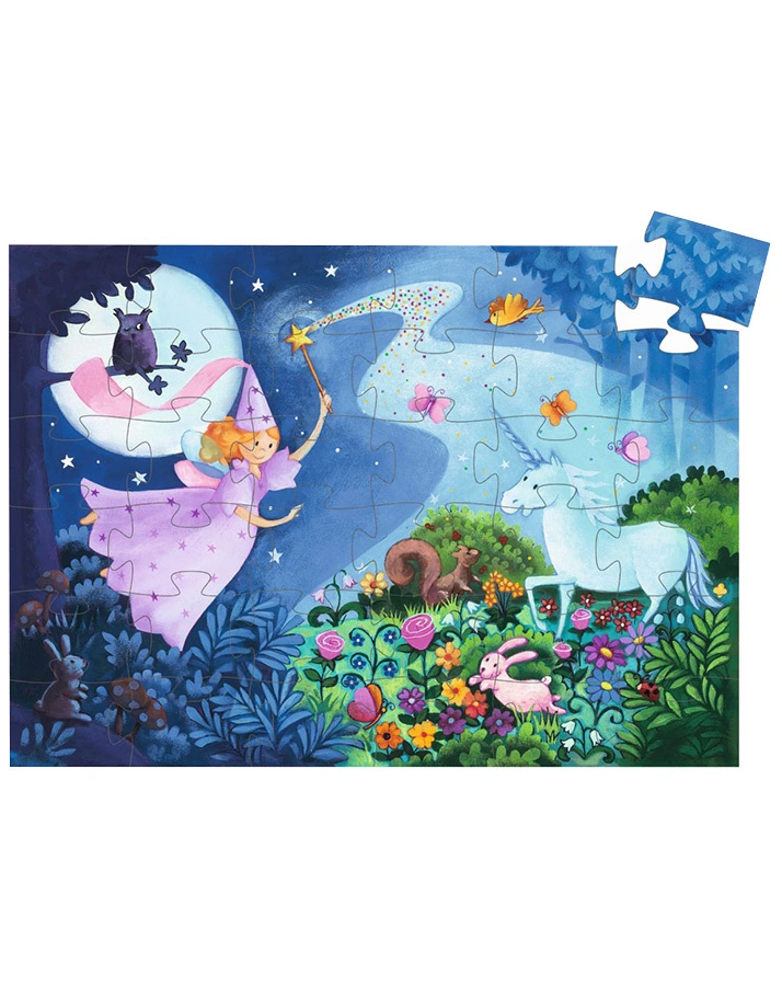 Puzzle THE FAIRY AND THE UNICORN 36-teilig in bunt