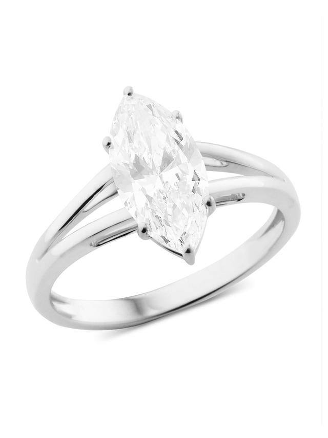 Brillant-Ring, 2.0 ct., Marquise-Cut, LG, Gold 585