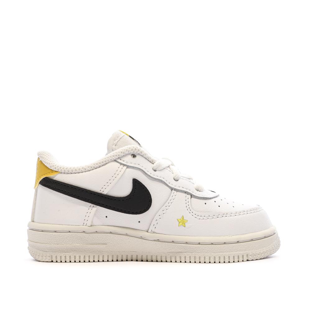 Nike Baskets Blanche/Jaune Fille Nike Force 1 Lv8