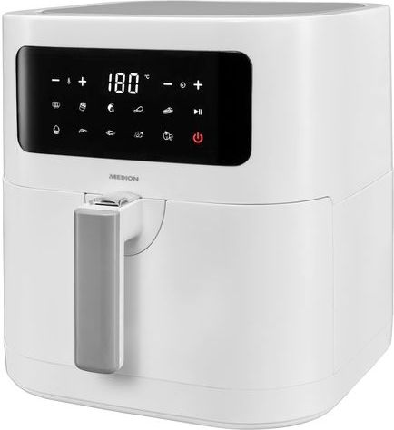MEDION LIFE E40 XL Enkel 5,2 l Vrijstaand Heteluchtfriteuse Wit