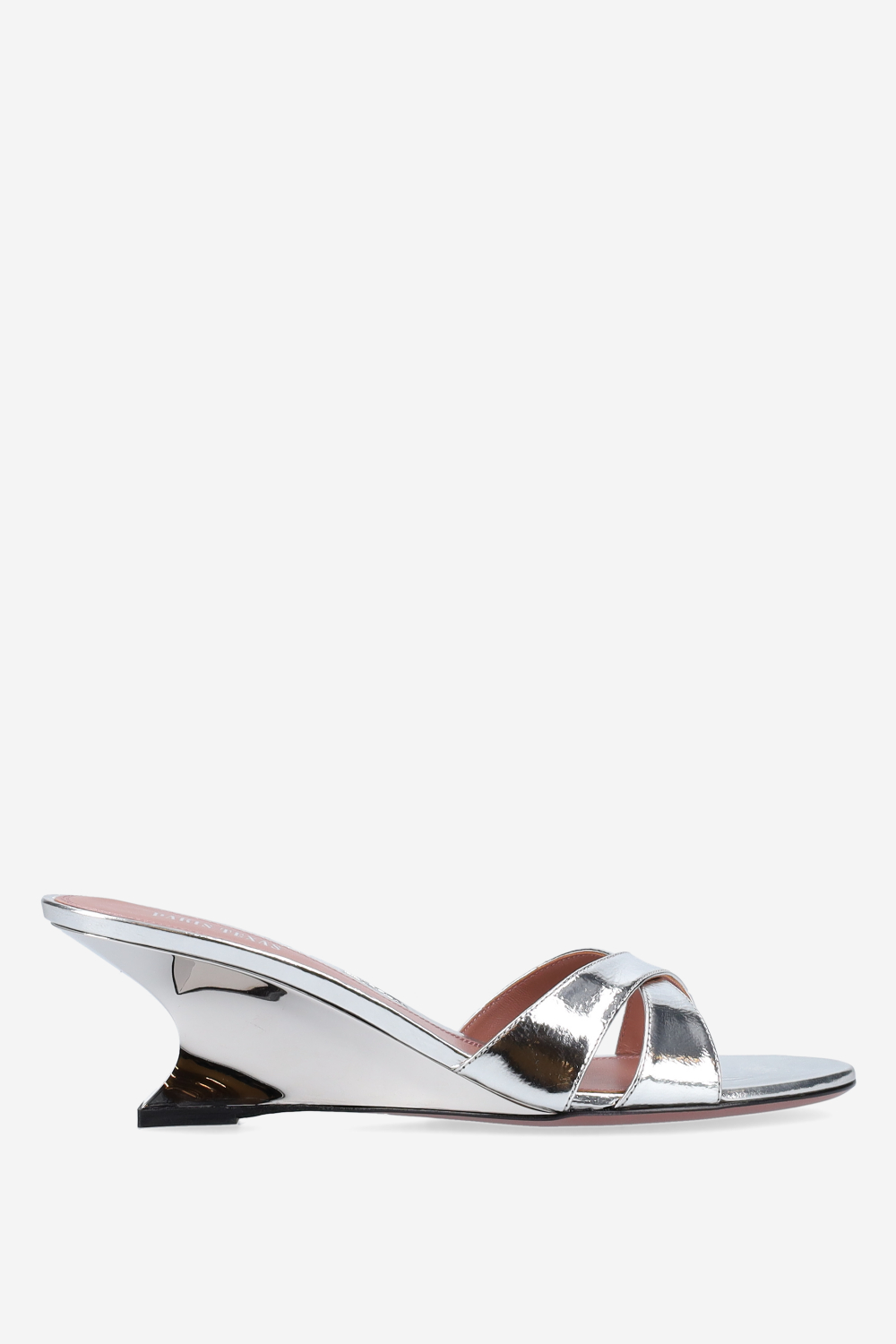 Nina 50 metallic leather mules
