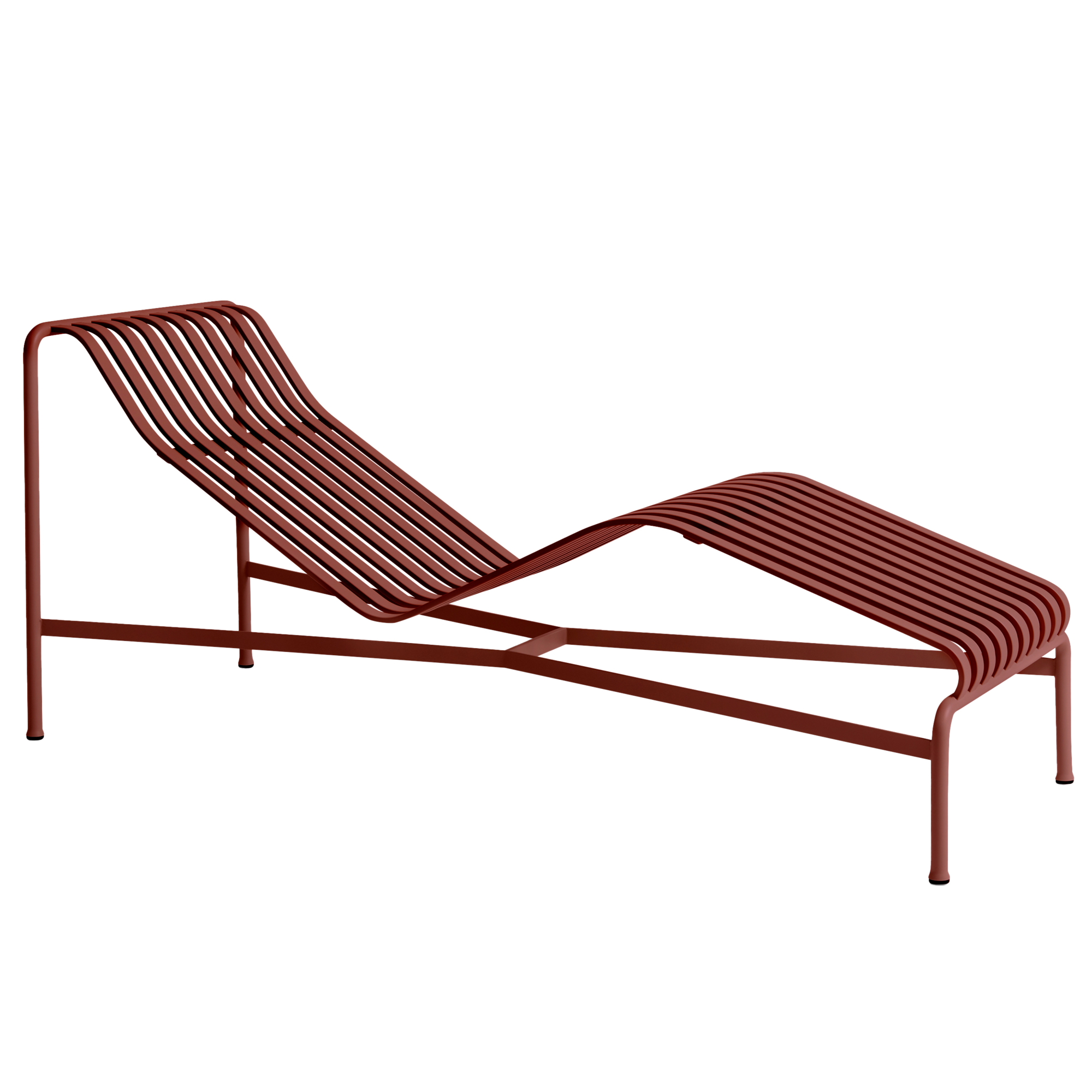Ligbed Palissade Chaise Longue iron red