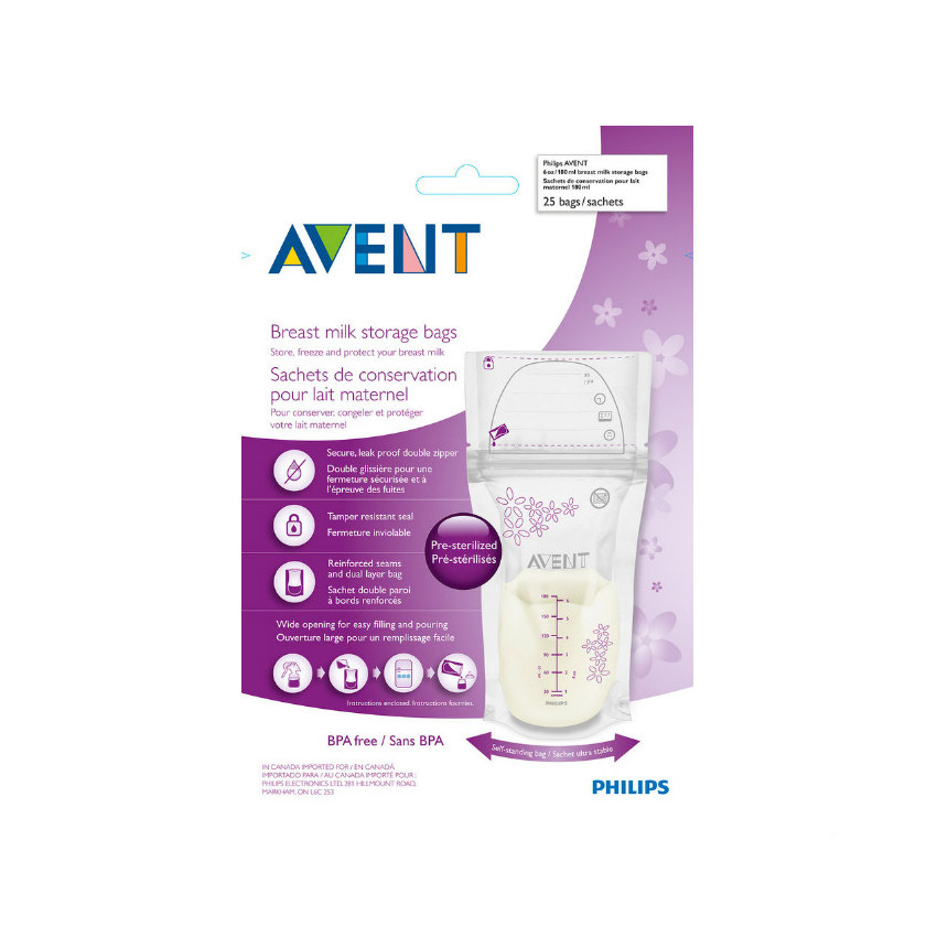 Sachets de conservation pour lait maternel - 25 pièces