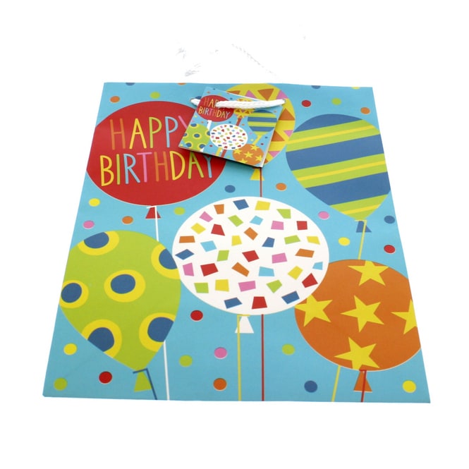 Geschenktasche - Happy Birthday - ca. 17,5 x 9,5 x 22,5 cm