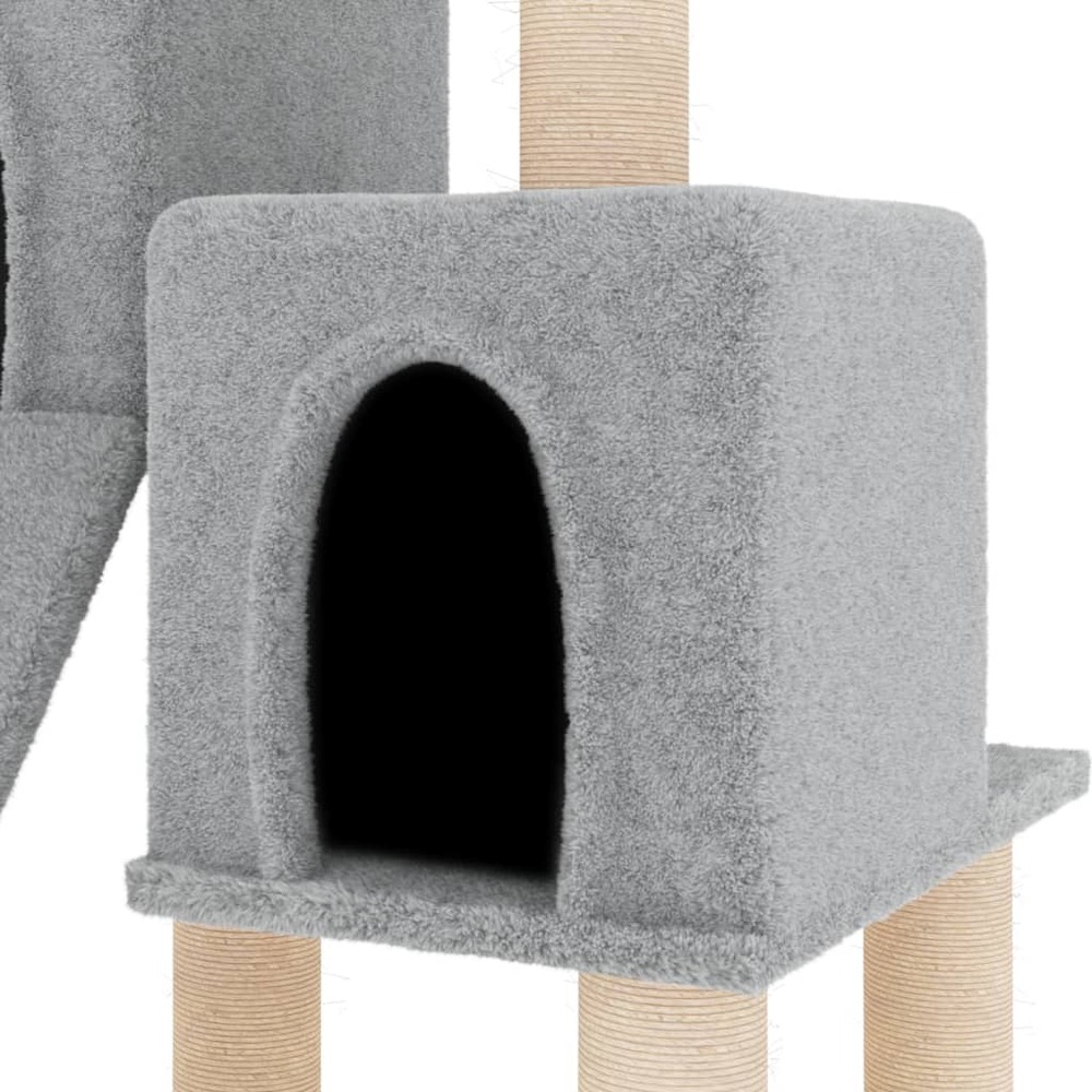 Arbre à chat avec griffoirs en sisal gris clair 82 cm