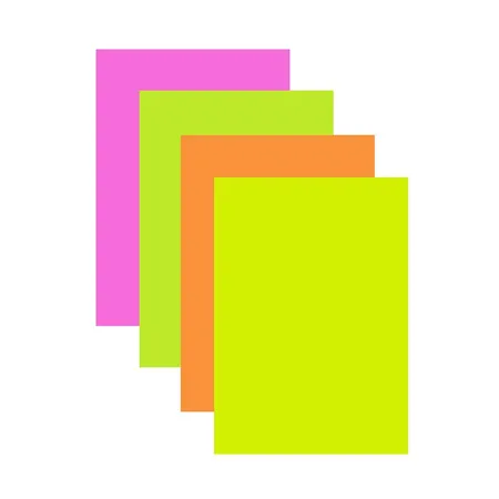 Maestro Blatt farbiges Druckerpapier, 40 Stück: je 10x in Neon-pink, gelb, grün und orange