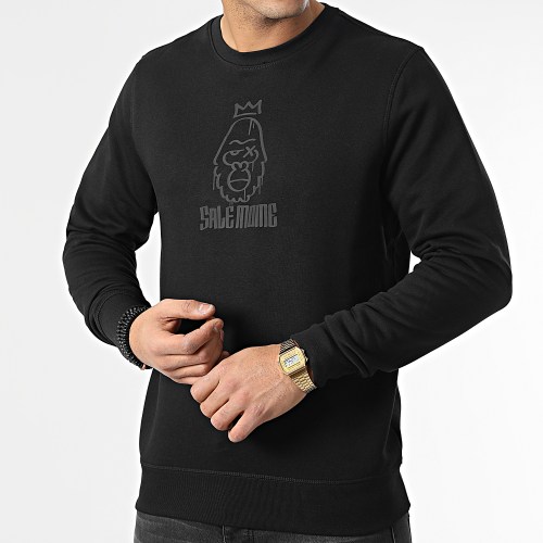 Sweat Crewneck King Gorille Black Noir