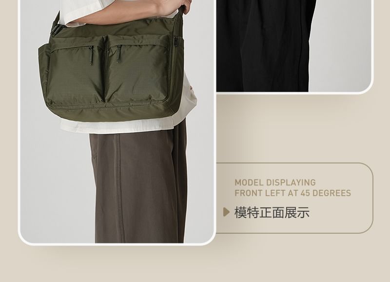 Hikuozy - Effen nylon crossbodytas