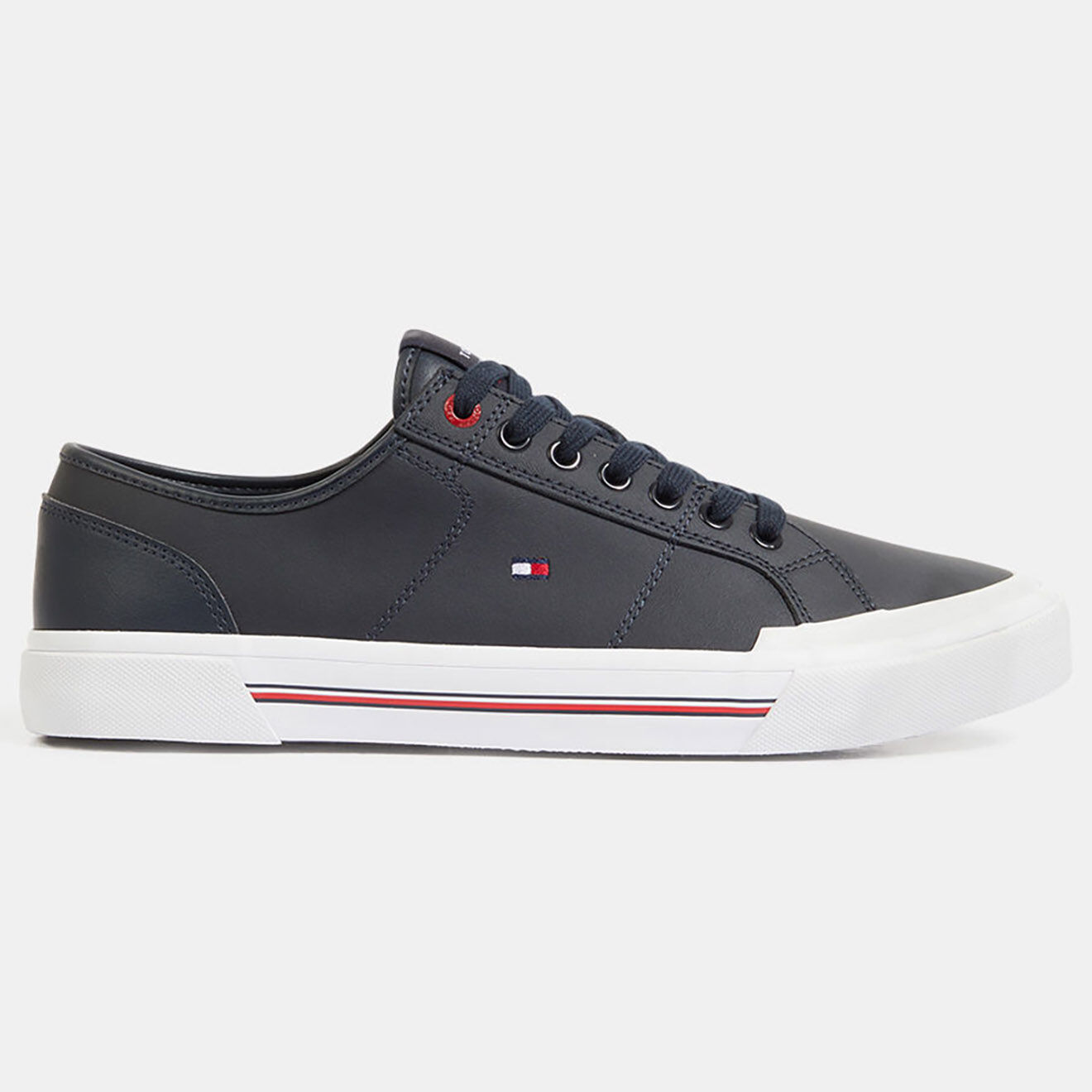 Tommy Hilfiger Baskets en Cuir Corporate bleu marine