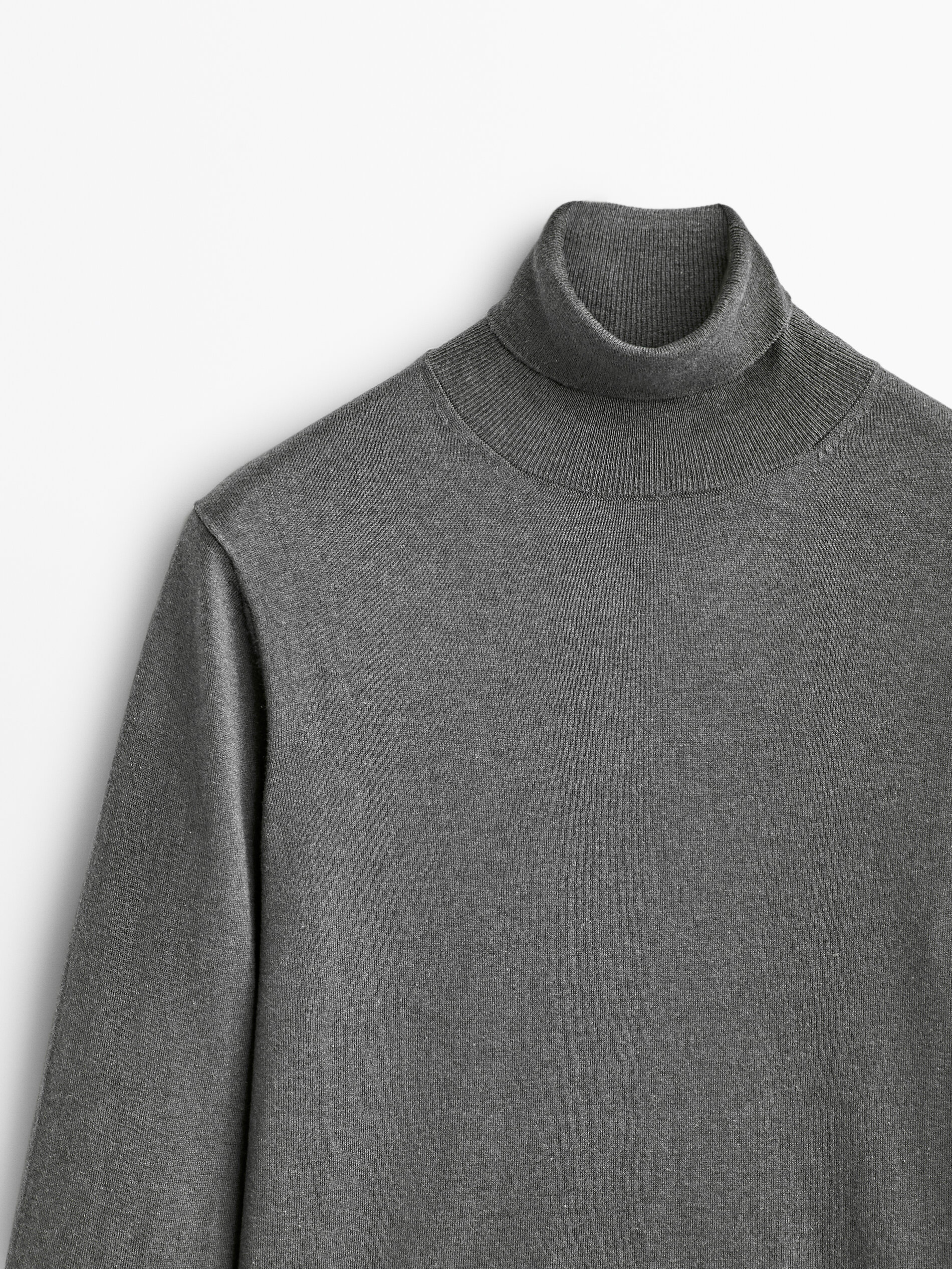 Jersey alto crochê algodón caxemira seda - GRIS ANTHRACITA