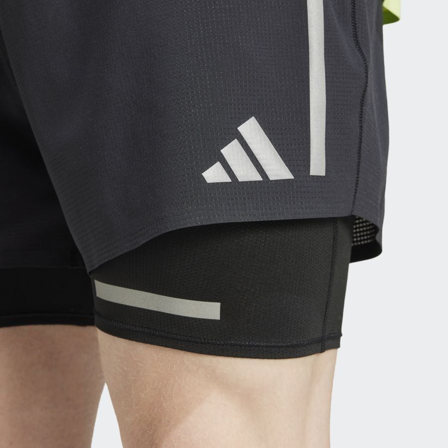 Adidas Short de running réfléchissant 2 en 1 Ultimate