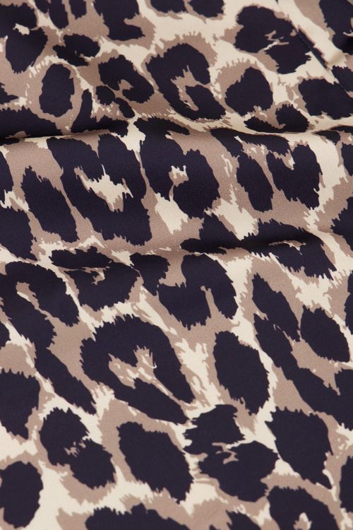 Panterprint broek satijnen look