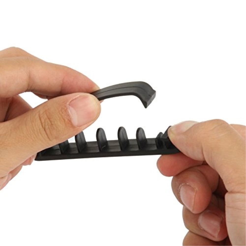 (10er Set) Selbstklebende Kabelhalter Vielzweck Kabelführung Organizer Clips - Schwarz