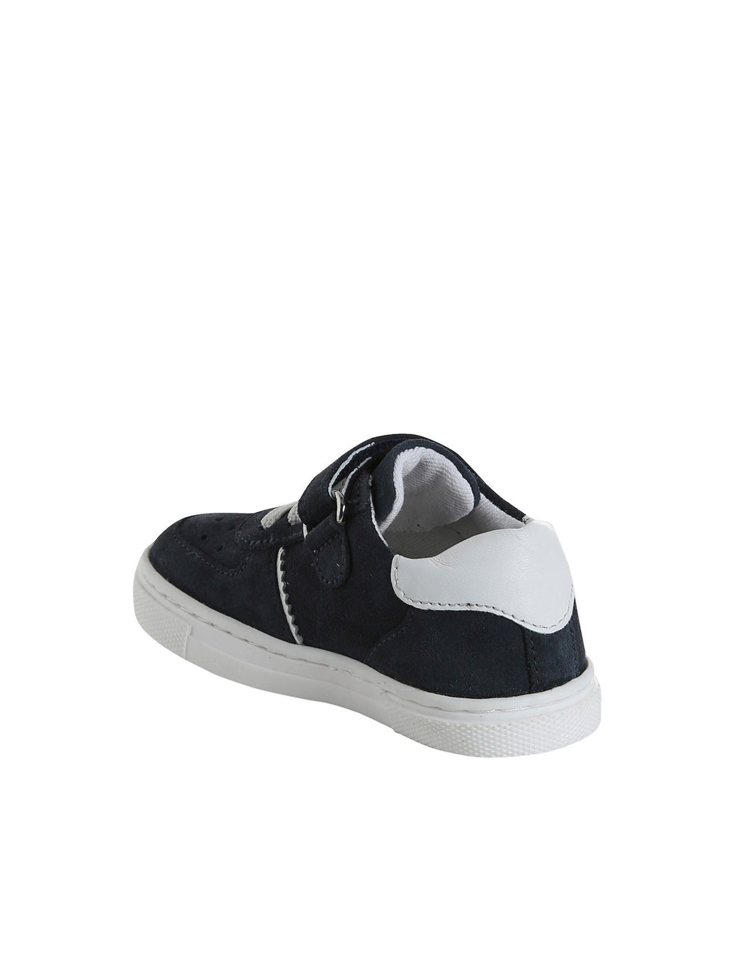 Vertbaudet Baby Ledersneakers mit Klett und elastischer Schnürung marine