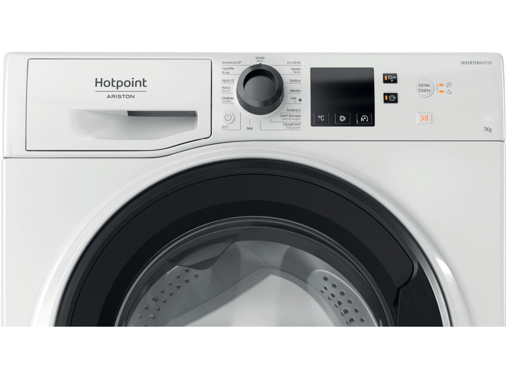 MÁQUINA DE LAVAR ROUPA HOTPOINT NWS 7469 WK SPT - BRANCO A 7KG