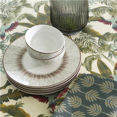 Vaisselle blanche en porcelaine émaillée