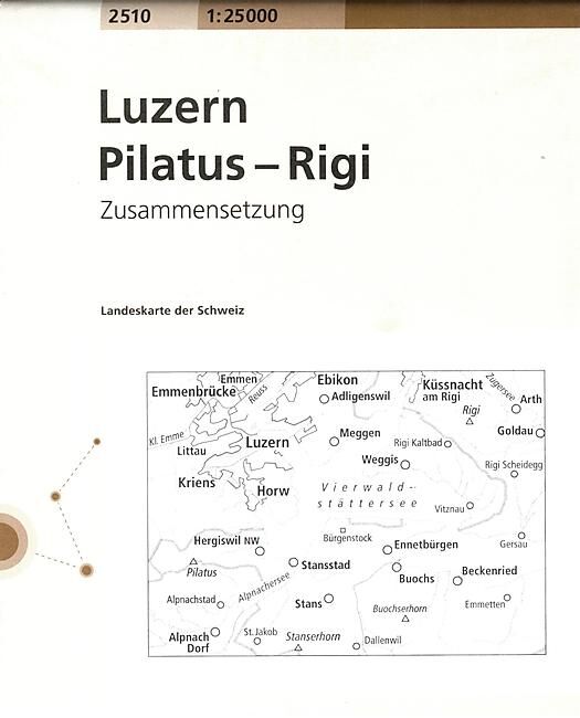 BUNDESAMT - 2510 LUZERN PILATUS RIGI ECHELLE 1 25 000