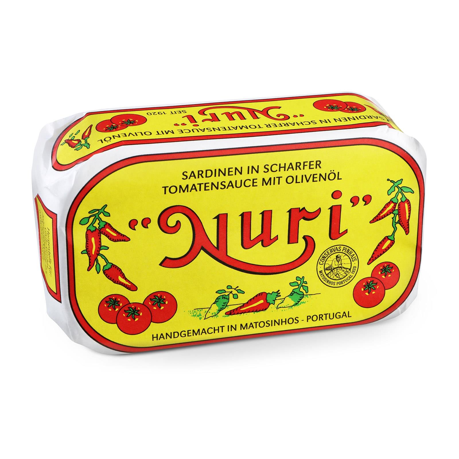 Nuri Sardinen in scharfer Tomatensauce