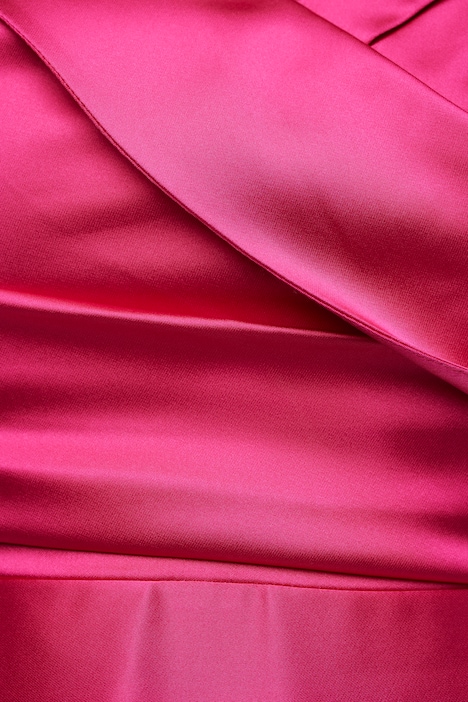 Abendkleid, A-Linie, drapiert, V-Ausschnitt, ärmellos