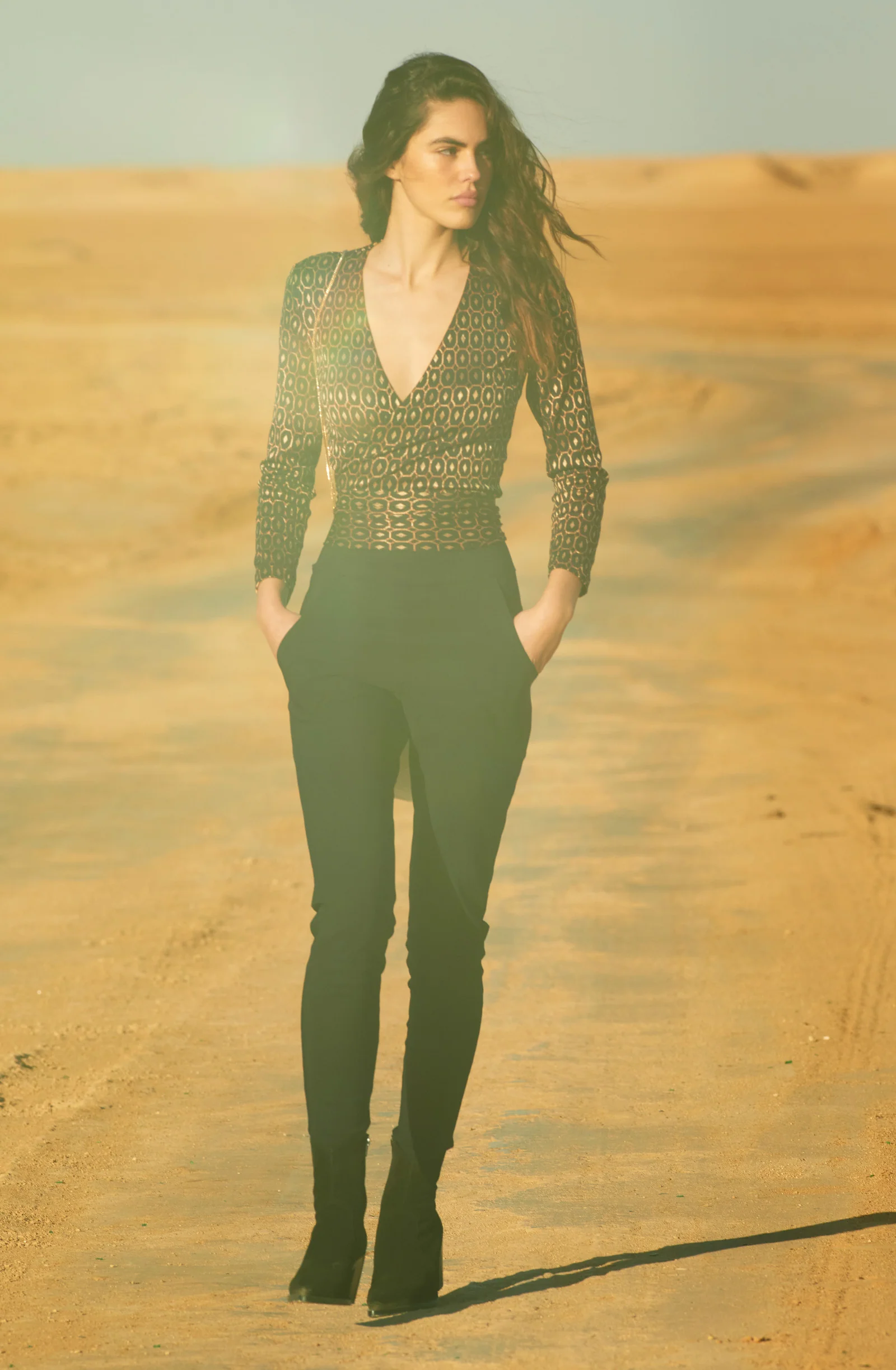zaze Pantalon taille haute noir Noir