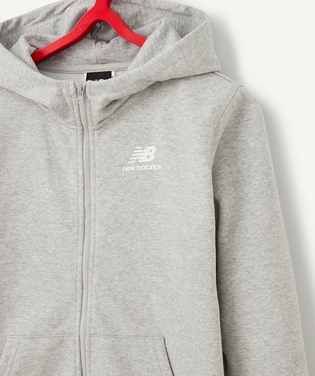 NEW BALANCESWEAT À CAPUCHE ESSENTIALS GARÇON GRIS AVEC ZIP