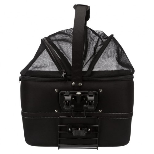 Suporte preto para bicicletas para cães