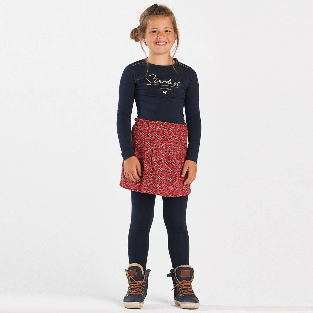 Chaos-and-Order rok met all over print oranje