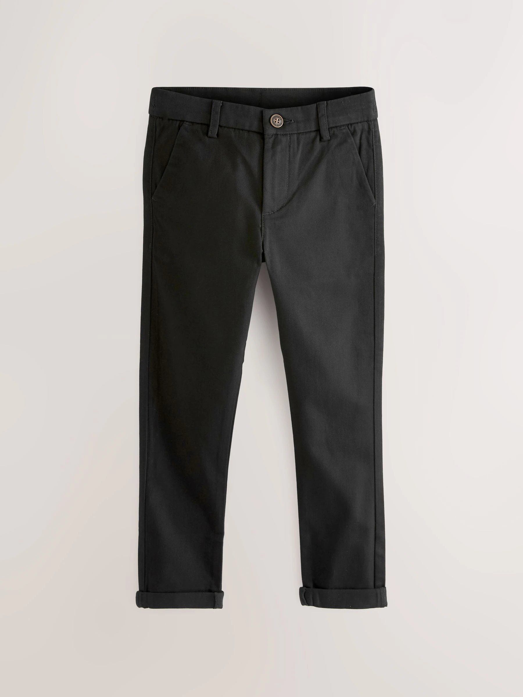 Zwart - Stretchy chino's (3-17jr)