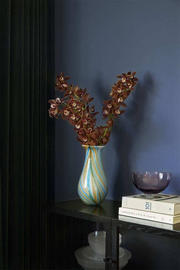 Hübsch Kaleido Vase Blue/Yellow Blå/gul