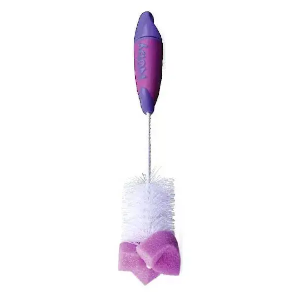 Pincel Nuby com base de esponja e gancho, azul