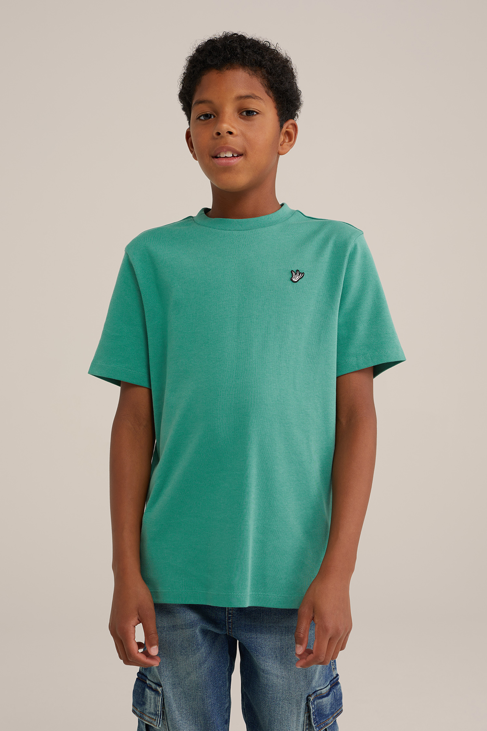 Jongens T-shirt WE Fashion Zeegroen