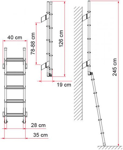 Fiamma Deluxe 5D ladder