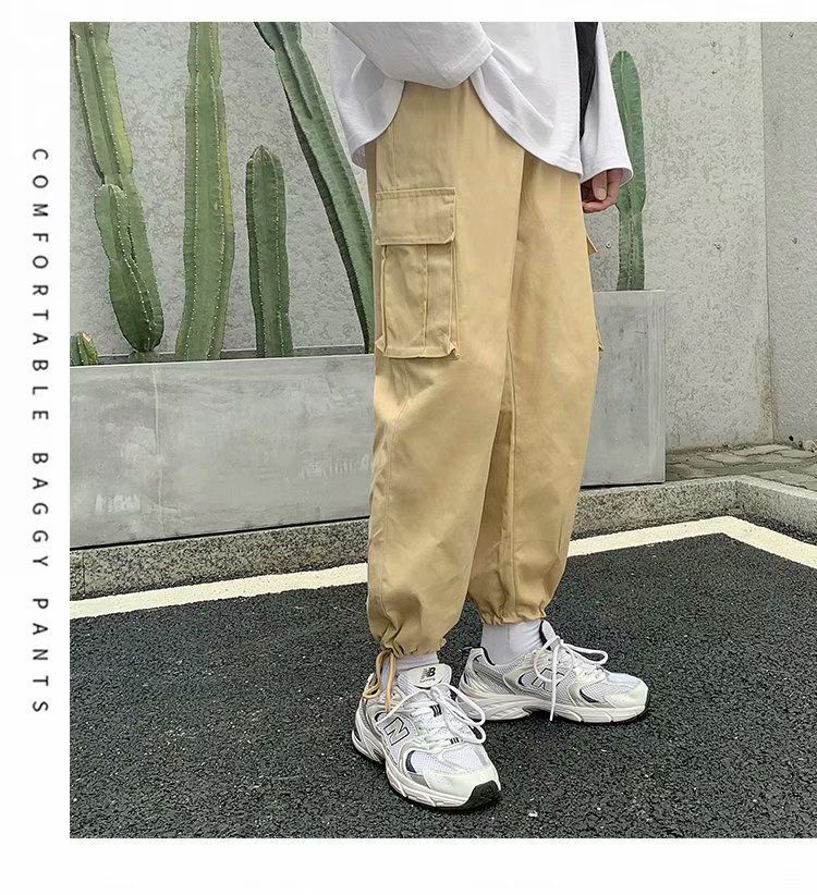 Oakjam - Cropped cargobroek met trekkoordmanchetten